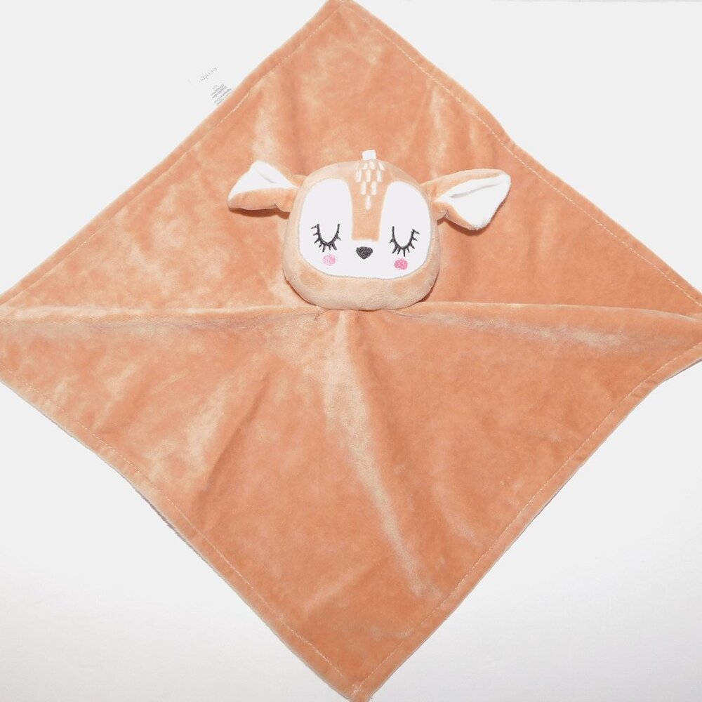 George Brown White Plush Deer Fawn Security Blanket Baby Lovey nunu Soother